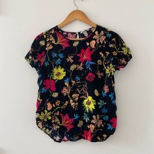 Venus Fly Trap Dark Floral Viscose Shirt Size 10